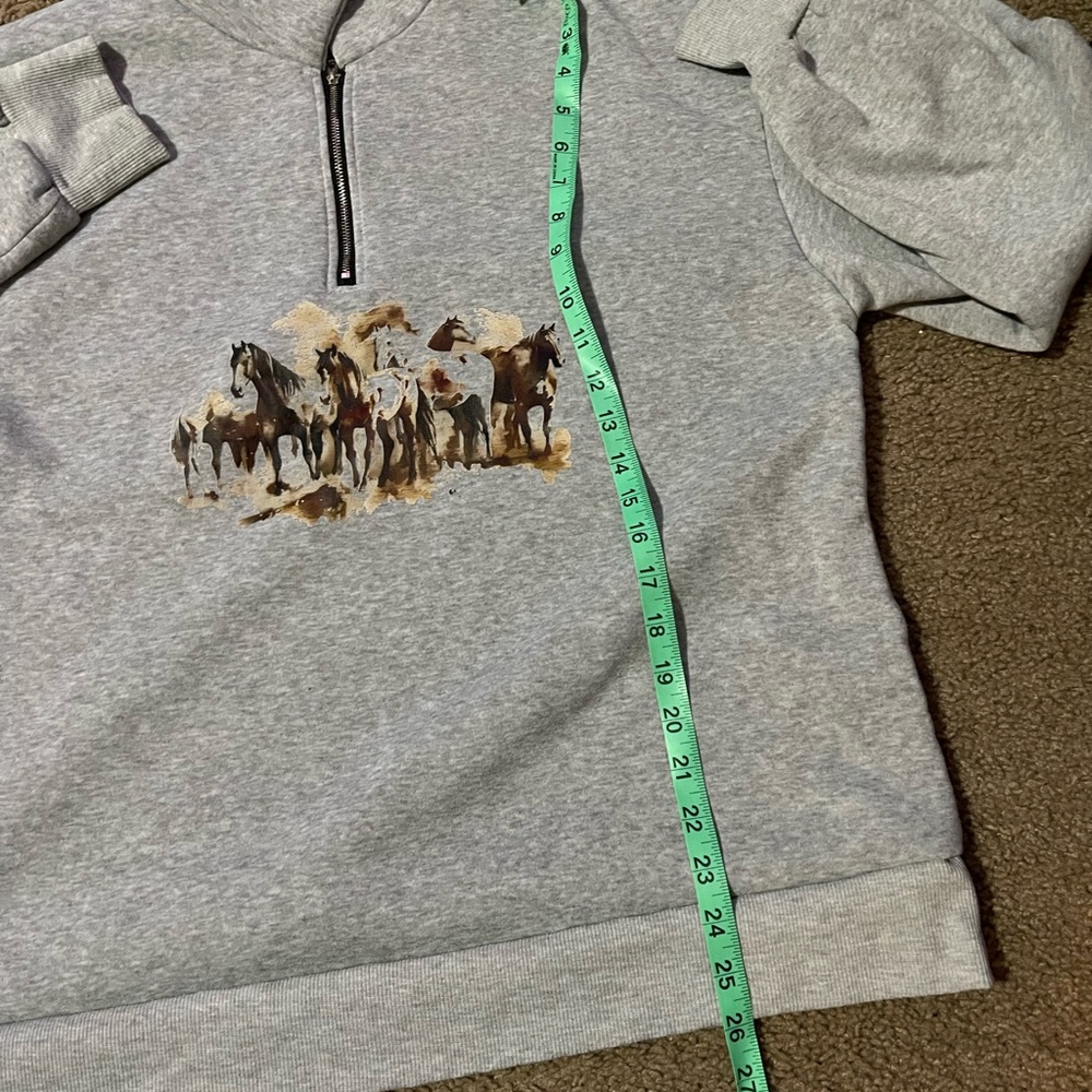 SHEIN Gray Sweater with Horse Print - Picture 8 of 8